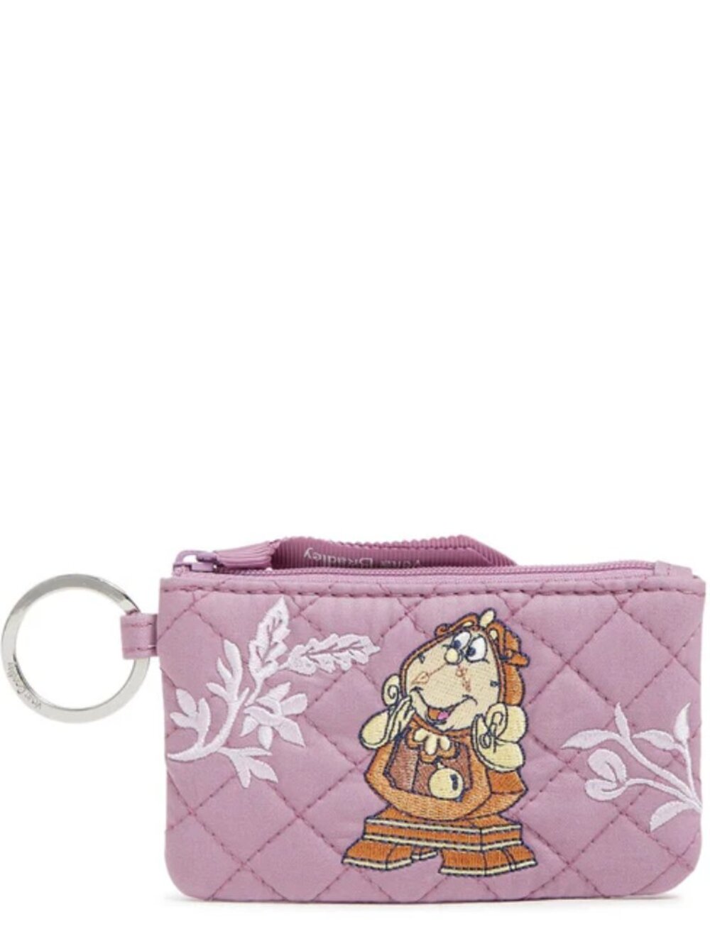NWT Vera Bradley Disney 🌹Beauty and the Beast Zip ID case 🕰️Cogsworth